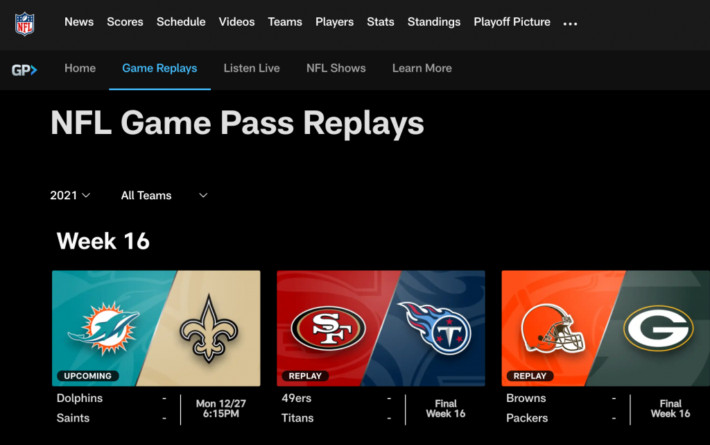 NFL GamePass is the worst streaming service – Krehn Solutions Blog